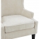 Clementine Wing Accent Arm Chair in Cream Fabric & Black
